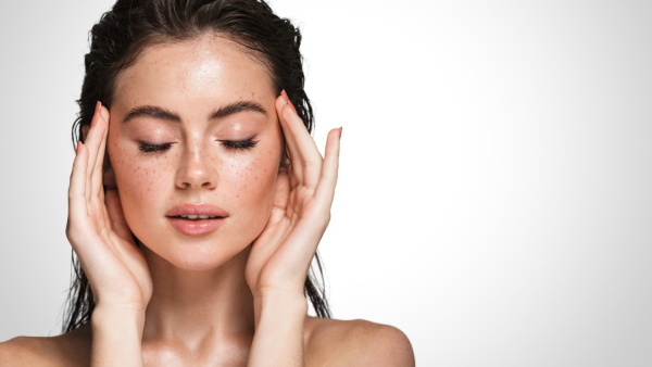 Beautiful woman with flawless skin.