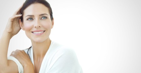 Beautiful woman with flawless skin.